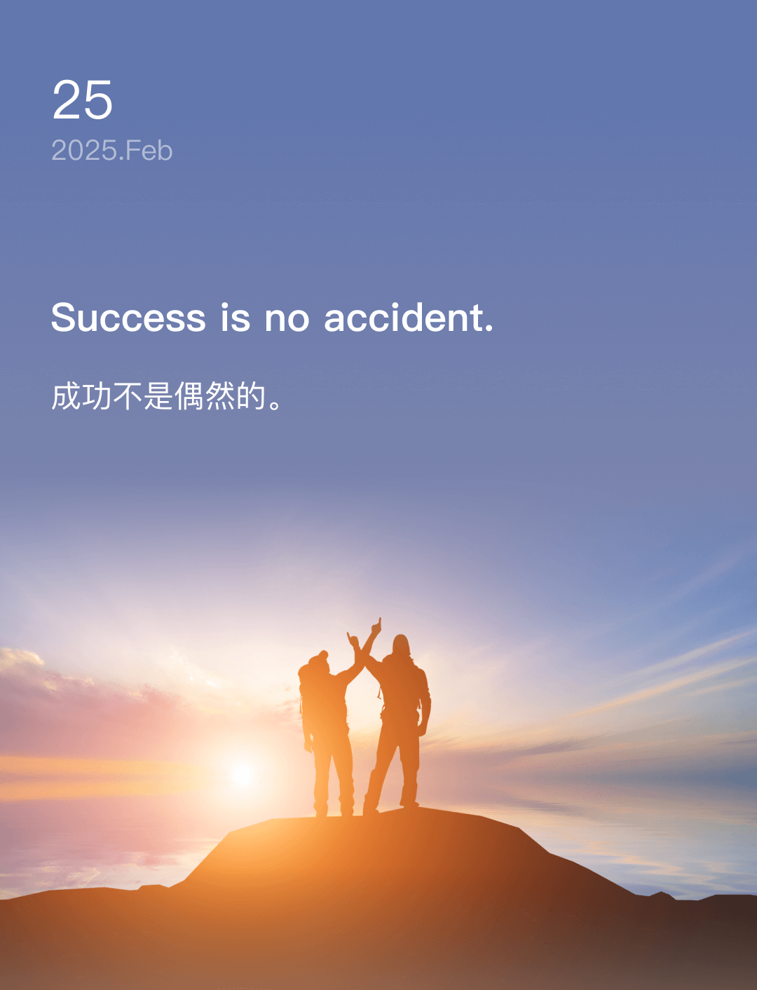 成功不是偶然的。